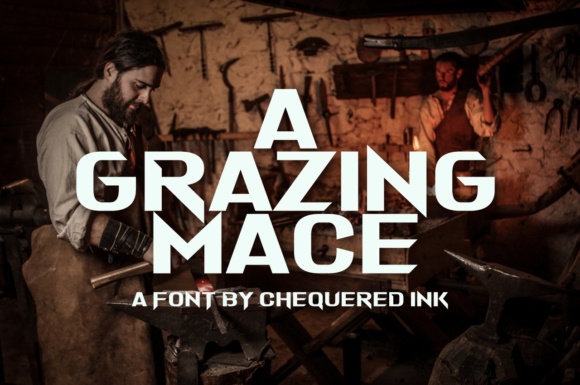 A Grazing Mace: The Techno Display Font for Bold Campaigns