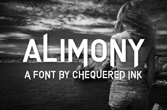 Alimony: A Modern Gothic Font for Bold Branding
