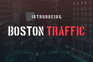 Boston Traffic Font: Bold Stencil Headlines for Editors