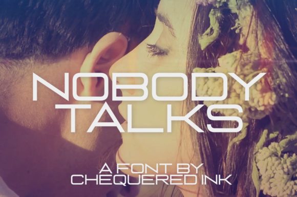 Nobody Talks: A Clean Techno Display Font for Crafters