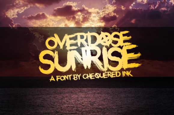 Overdose Sunrise: A Bold Display Font for Makers