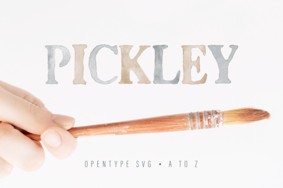 Pickley: A Watercolor SVG Bitmap Font for Makers