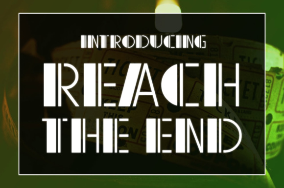 Reach the End: A Retro Display Font for Editorial Design