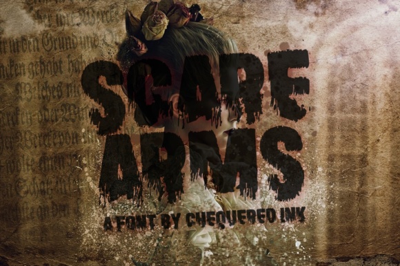 Scare Arms: A Creepy Display Font for Halloween Design