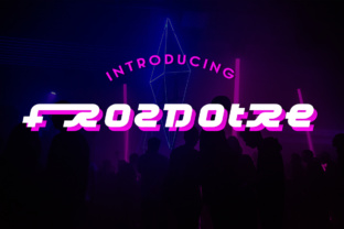 Using Frozdotre Font for Nostalgic Tech Campaigns